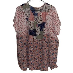 🌹GIGIO PLUS FLORAL PAISLEY BLOUSE